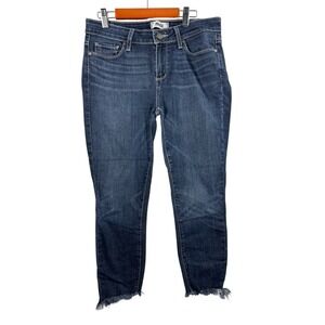 Paige Verdugo Ankle Jeans Dark Wash Frayed Hem Denim Pants Size 29‎